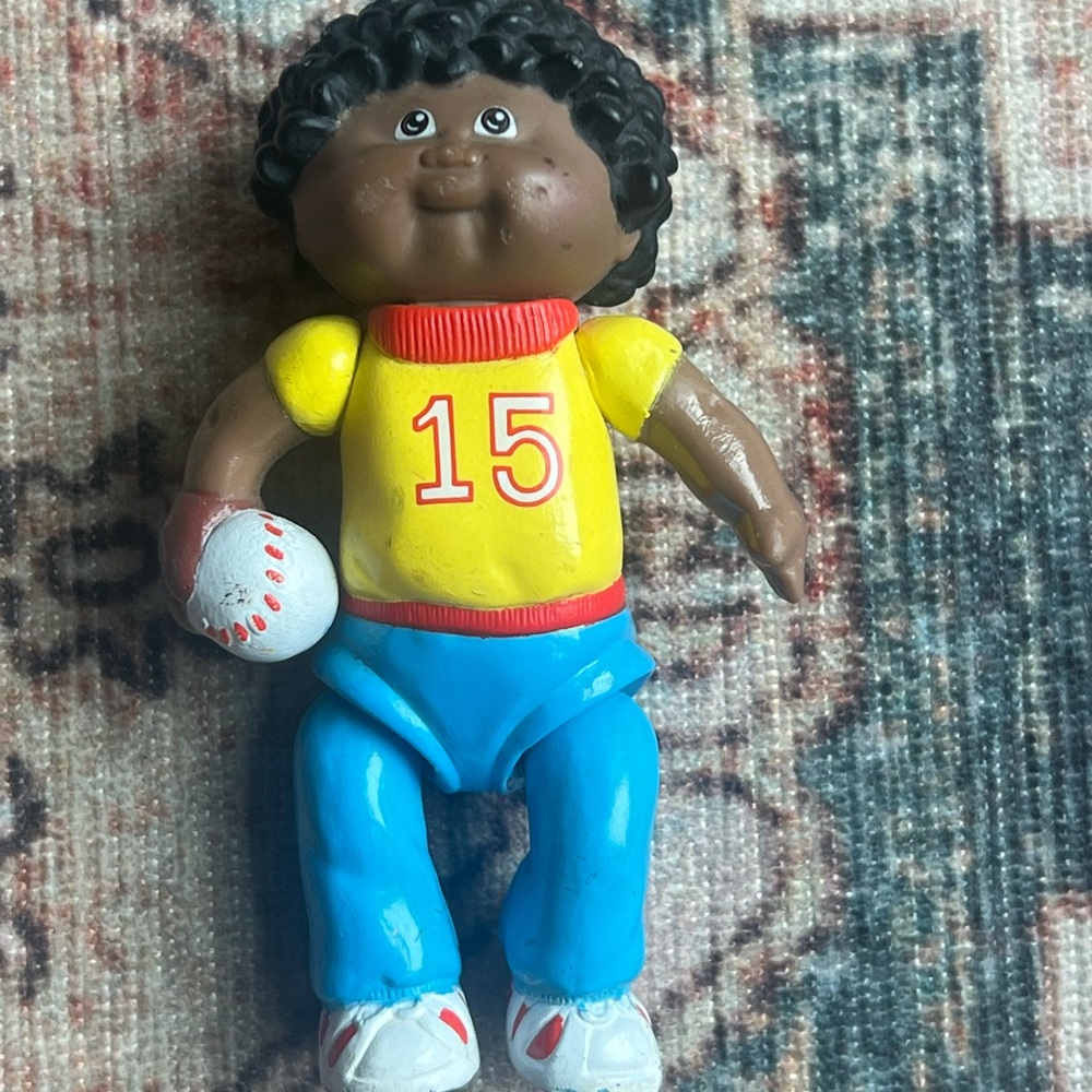 Cabbage Patch Kids Sports Doll in Yellow Jersey and Blue Pants baseball 1984